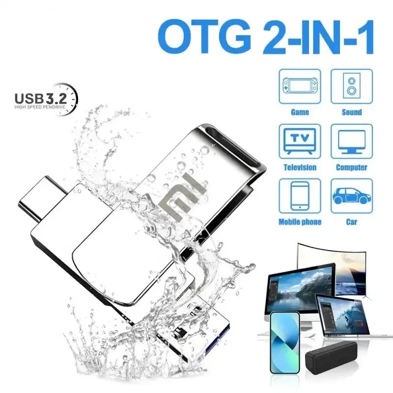 Xiaomi 16TB USB 3.2 Flash High-Capacity Drives High Speed Transfer Pendrive Memory Card Pendrive Flash Disk Memoria Waterproof